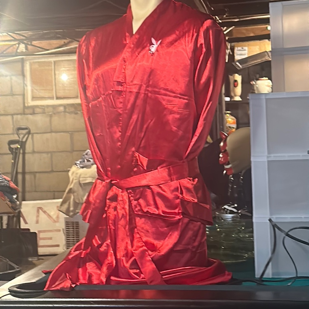 Playboy Mens Silk Robe